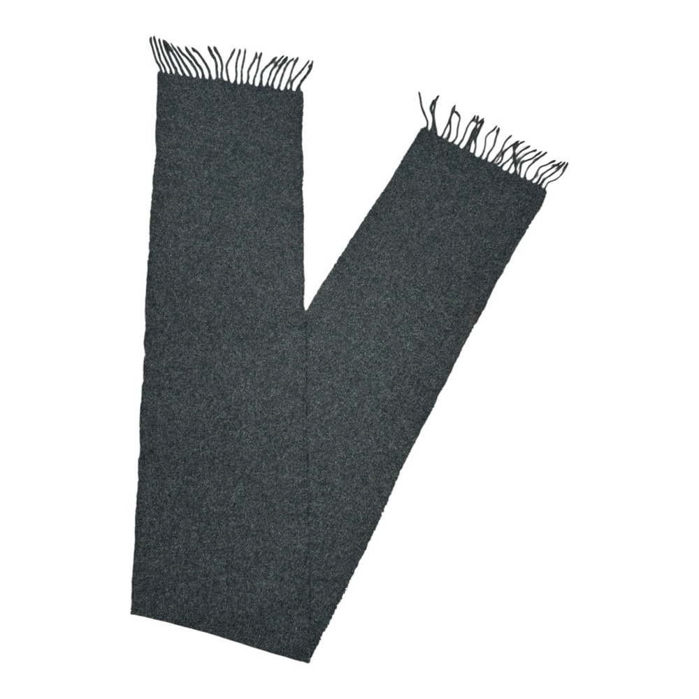 Savile Row Wool Scarf Gray Fringe‎ Fleece Outdoor Rectangle Preppy
